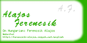 alajos ferencsik business card